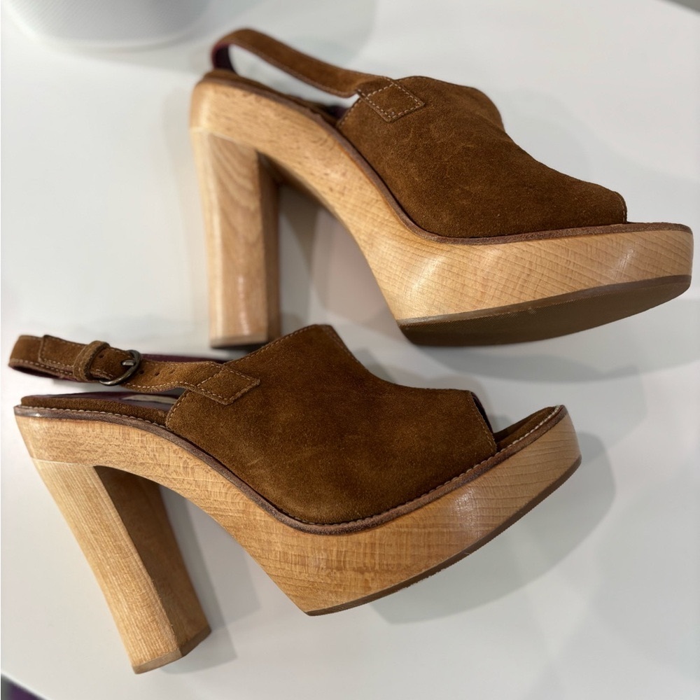 Elegant Brown Suede Women's Mules - Picture 2 of 7